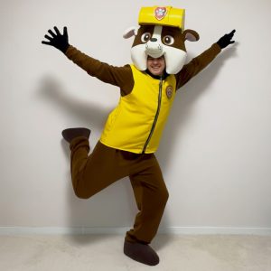 Ростовая кукла Крепыш — герой Щенячьего патруля на праздник Ростовая кукла Крепыш из Щенячьего патруля на детском мероприятии в Одессе