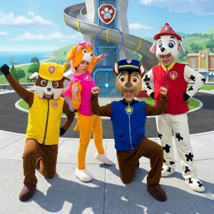 Аниматоры Щенячий патруль в Одессе — Скай, Маршал, Гонщик и Крепыш Аниматоры Скай, Маршал, Гонщик и Крепыш из Щенячьего патруля на детском празднике в Одессе