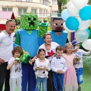 Персонажи из МайнКрафт на детский праздник Одесса
