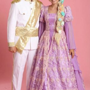 Аниматор Рапунцель в фиолетовом платье на детском празднике