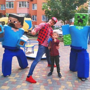 детский праздник Minecraft