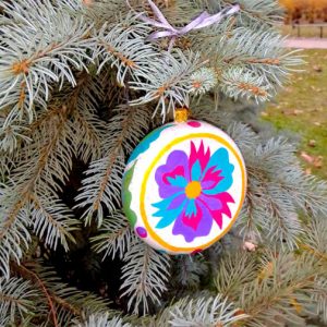 мастер класс Роспись Новогодней игрушки детский праздник