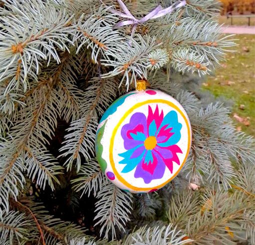 мастер класс Роспись Новогодней игрушки детский праздник