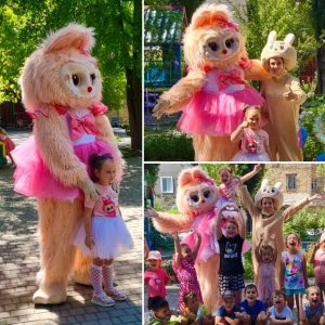 Аниматор в костюме Лабуба на детском празднике в Одессе