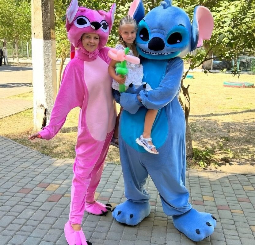 Аниматоры Стич и Ангел на детском празднике в Одессе